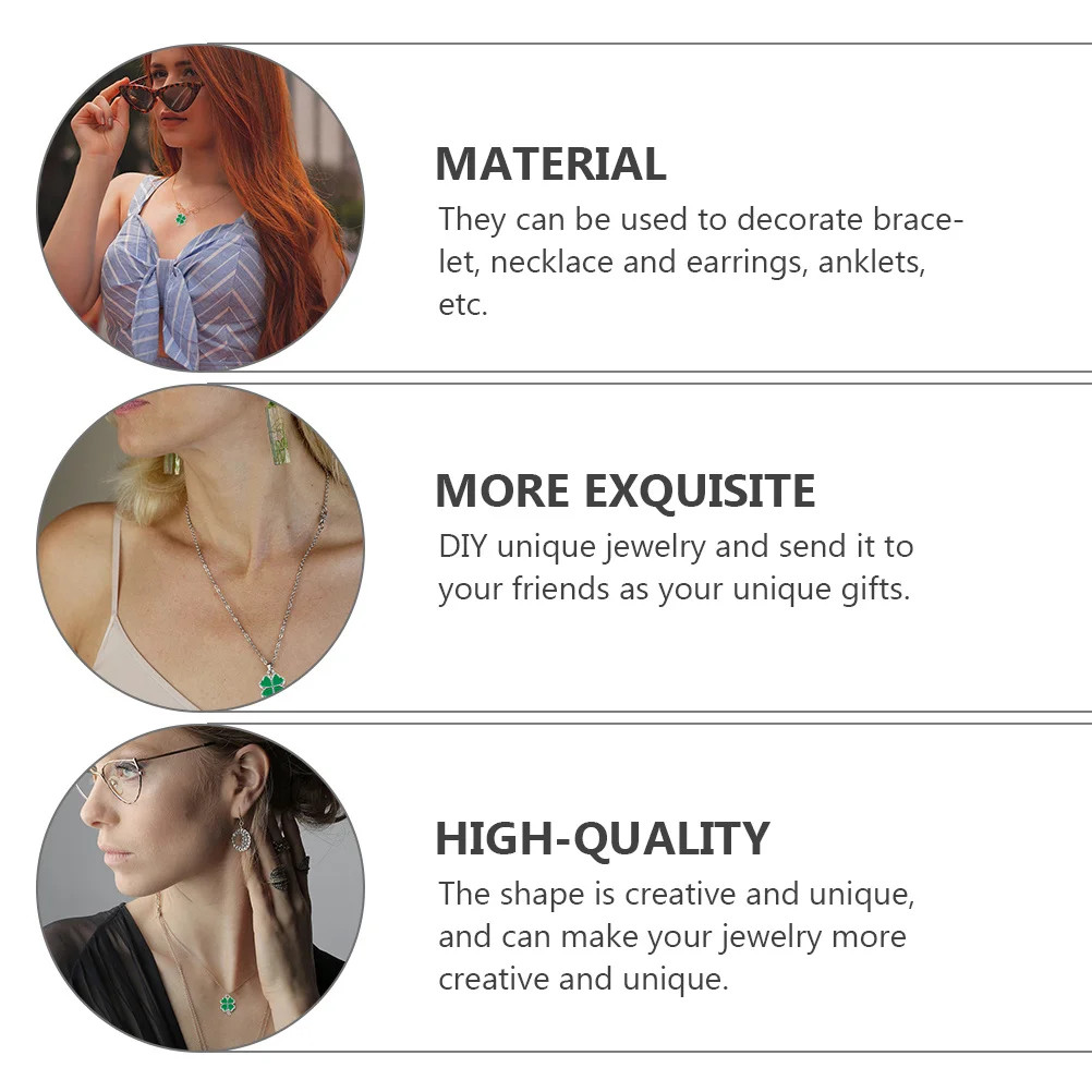 

30Pcs Jewelry Pendant Charms Four Leaf Shape Ideal for DIY Crafts Bracelet Necklace Earring Making Gift for Friends