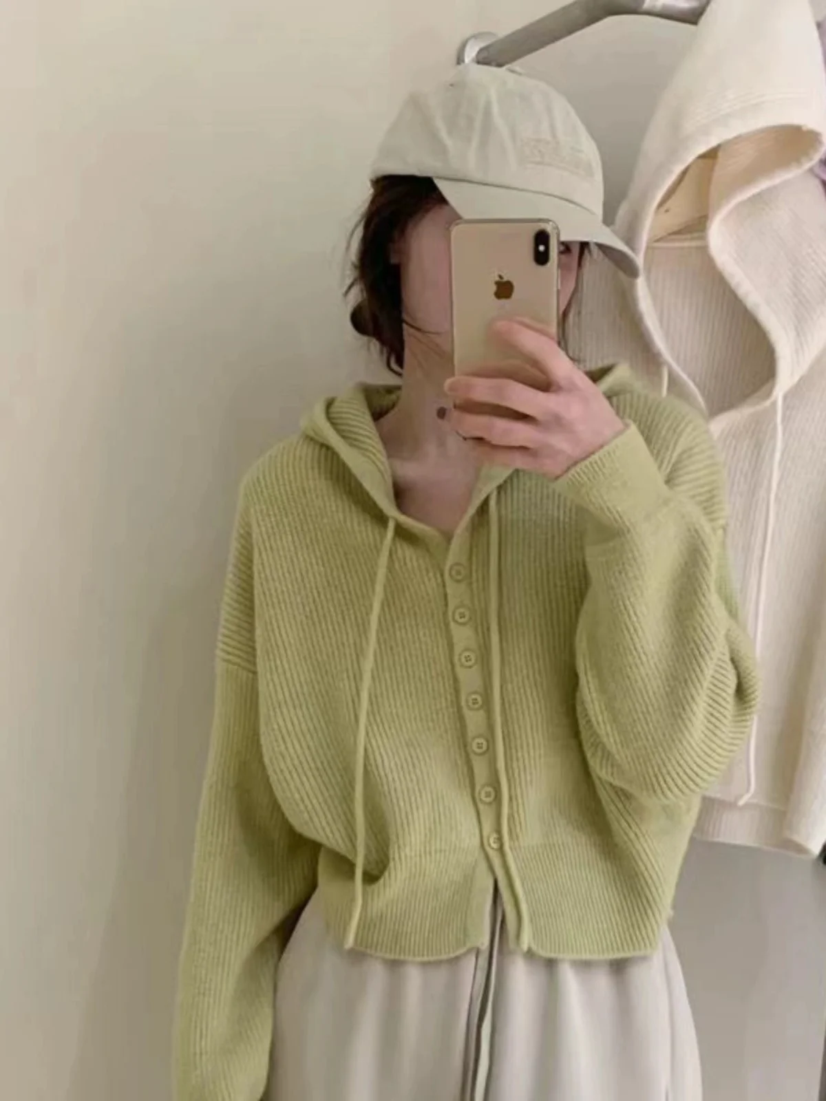 

Мягкая женская толстовка с капюшоном, трикотаж, повседневная свободная утягивающая весна-осень, новый открытый кардиган длиной Sle ort, топ