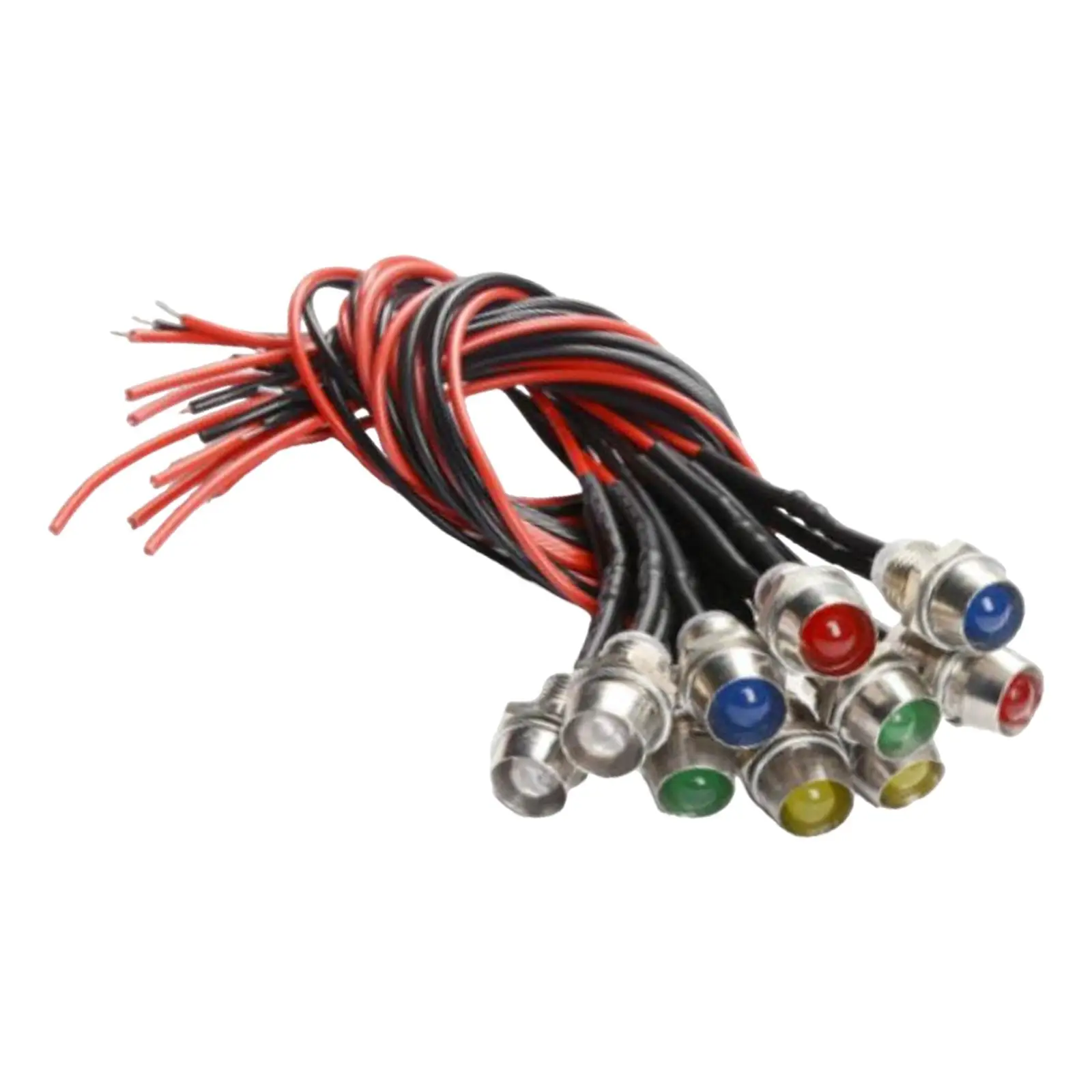 Compact LED Indicator Lights 12V Waterproof Signal Lamps for Car Van Truck Boat with Wire Durable Build