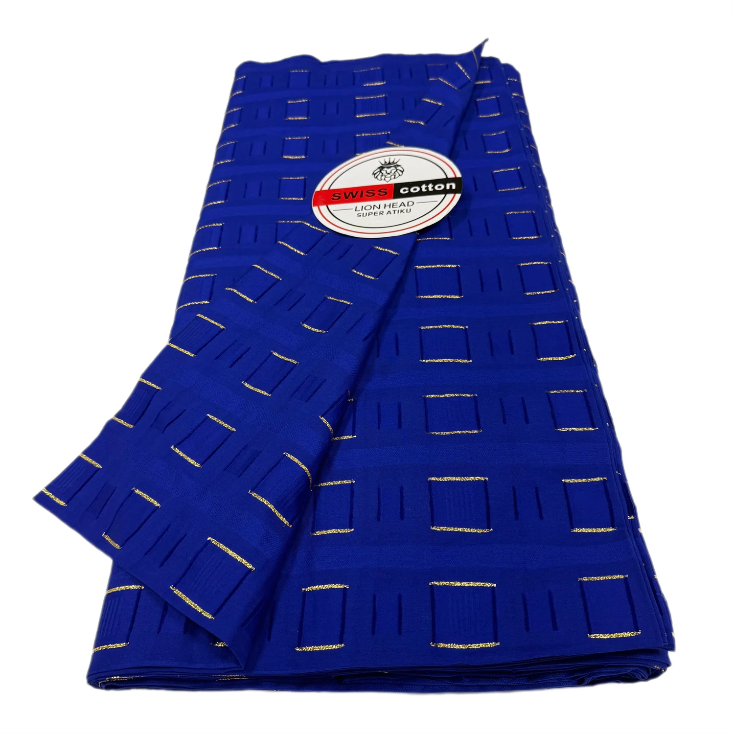 Pure Atiku Material 100% Cotton Swiss Voile Lace Switzerland Blue Soft Quality African Atiku Fabric For Men and Women Cloth SEW