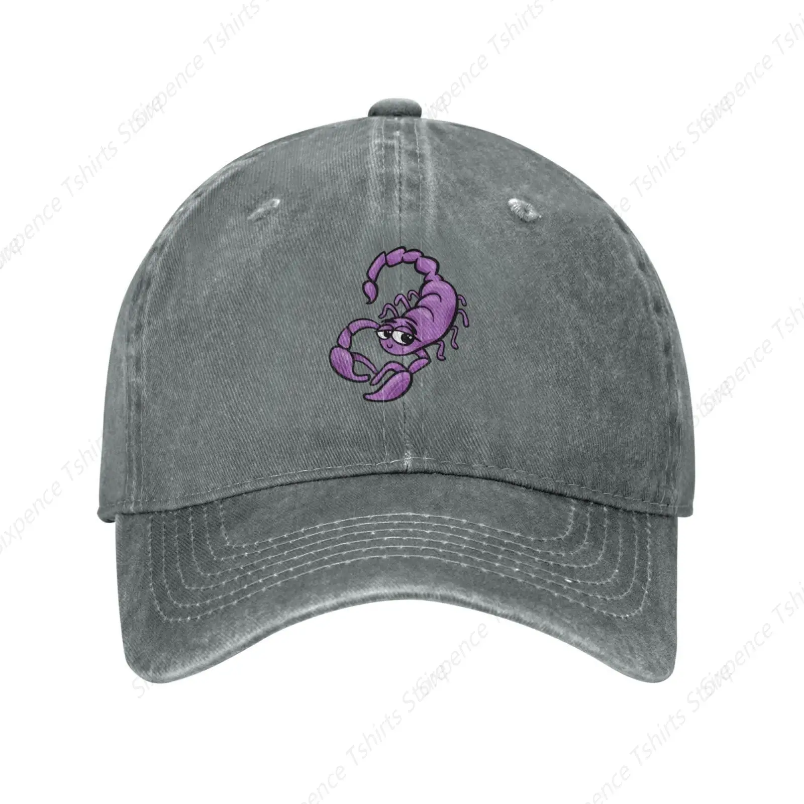 Cartoon Scorpio Constellation Baseball Cap for Men Women Vintage Trucker Hat Golf Hats Dad Hat Navy Blue