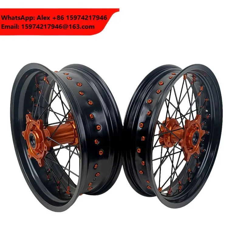 2025 New Product Fit EXC SXF Supermoto Wheels 17 Inch Spoke Motorcycle Wheels