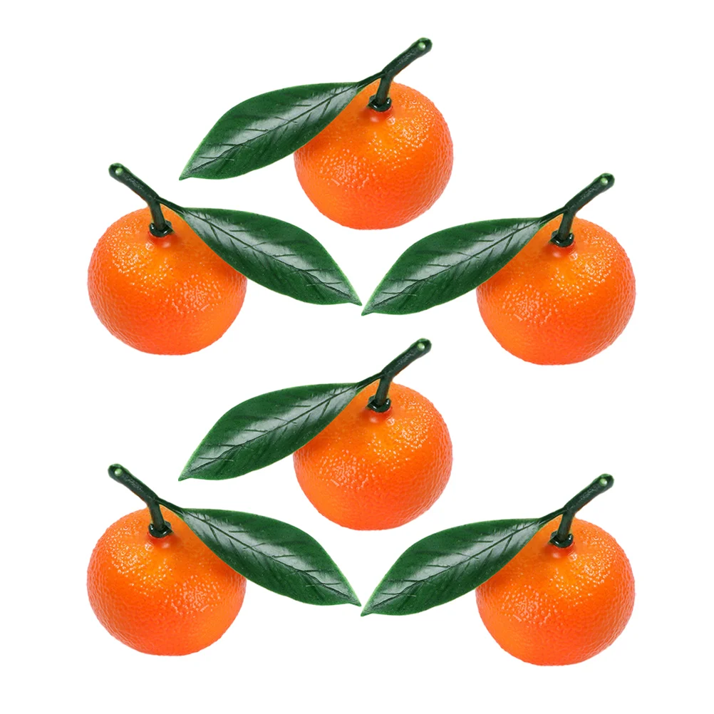 6 Pcs Juice Artificial Orange Fruitful Simulation Oranges Models Layout Scene Decor