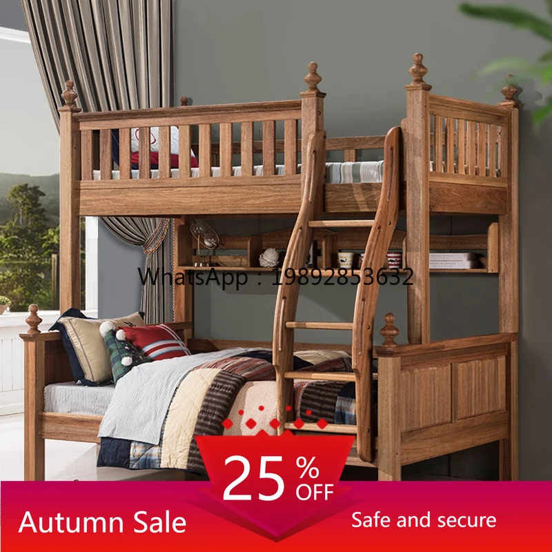 

LYY High-Low Full Solid Wood Double Layer Bed Bunk Bed