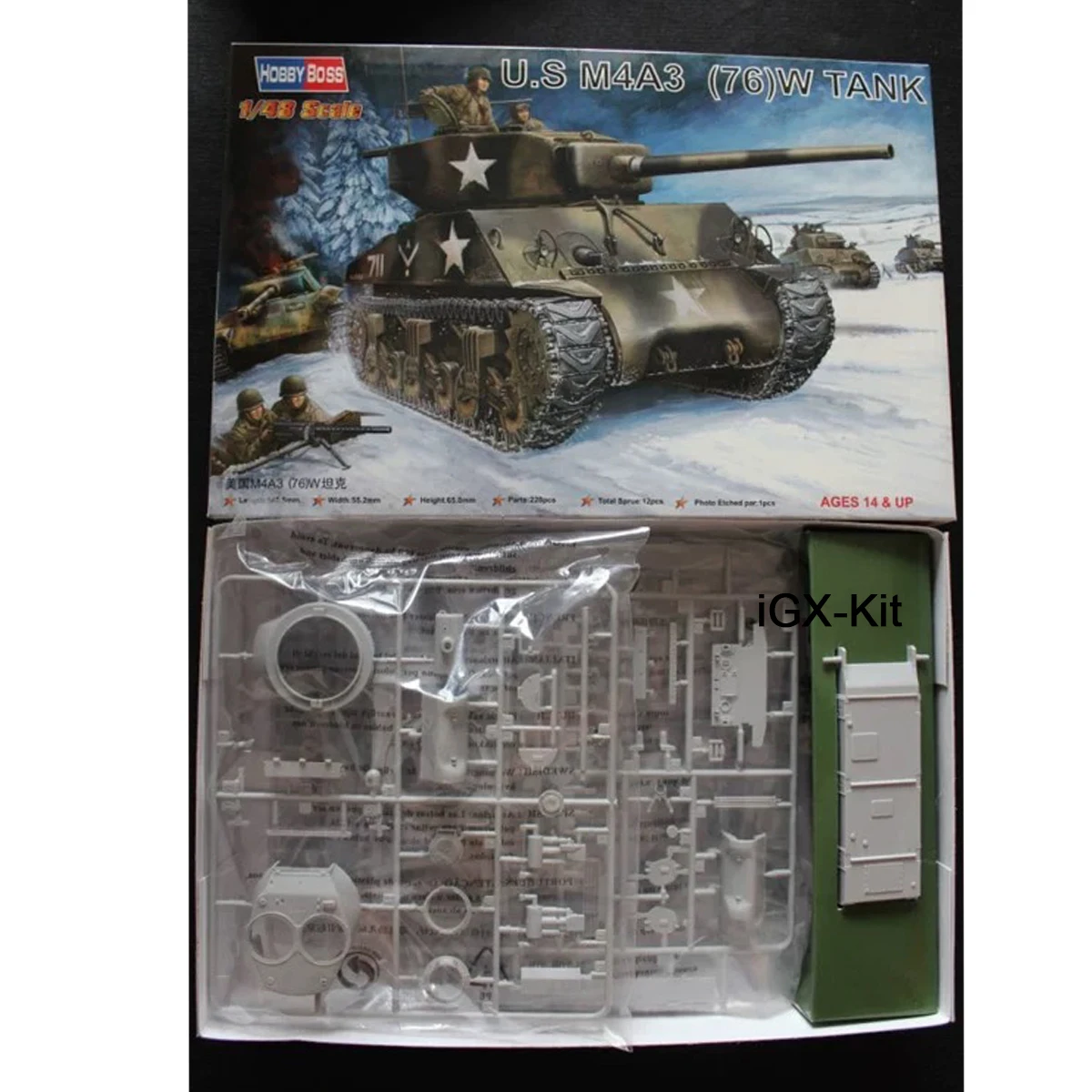 HobbyBoss 84805 1:48 Ölçekli ABD M4A3 (76) W Orta Tank Aracı Hobi El Sanatları Plastik Montaj model seti