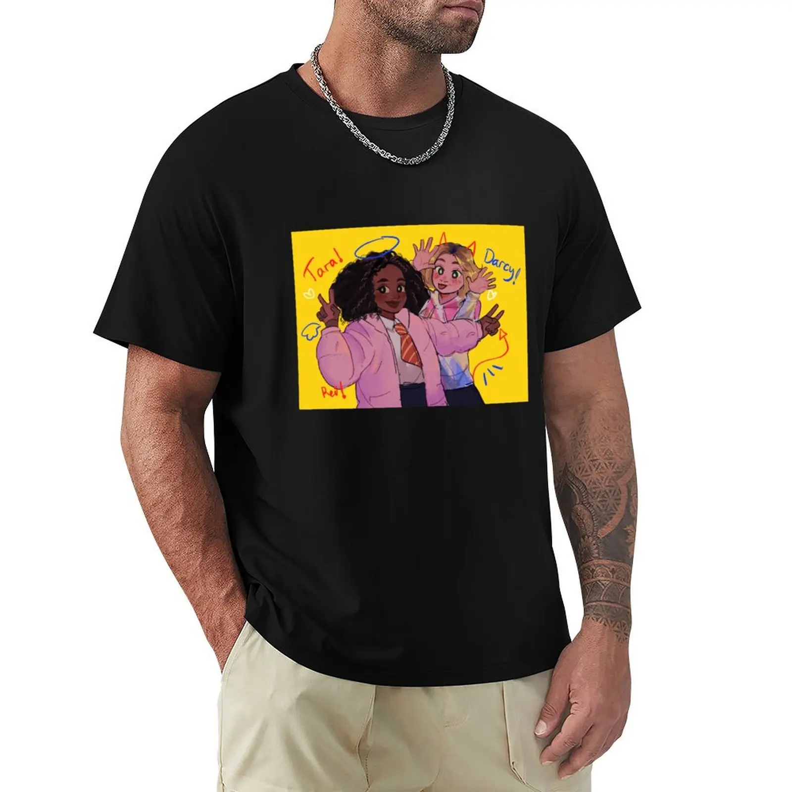 

It’s Tara and Darcy! (HEARTSTOPPER) T-Shirt Anime t-shirt rapper graphic tees oversized graphic tee anime mens vintage t shirts