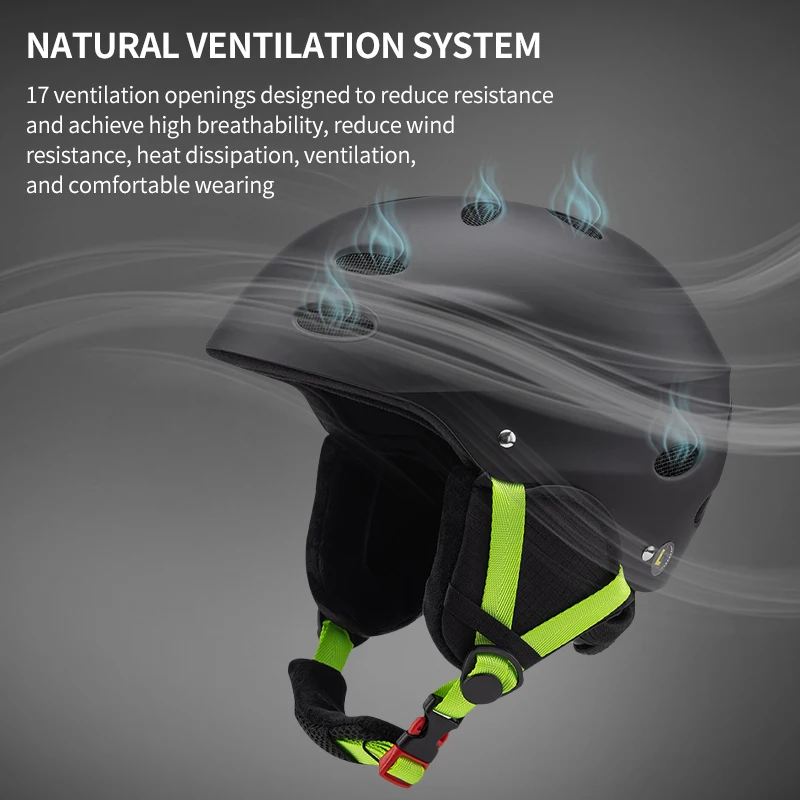 Horntour Female Male Ski Helmet Half-covered Anti-impact Snowboard Helmet For Adult and Kids Safety Ski Skateboard Skiing Helmet