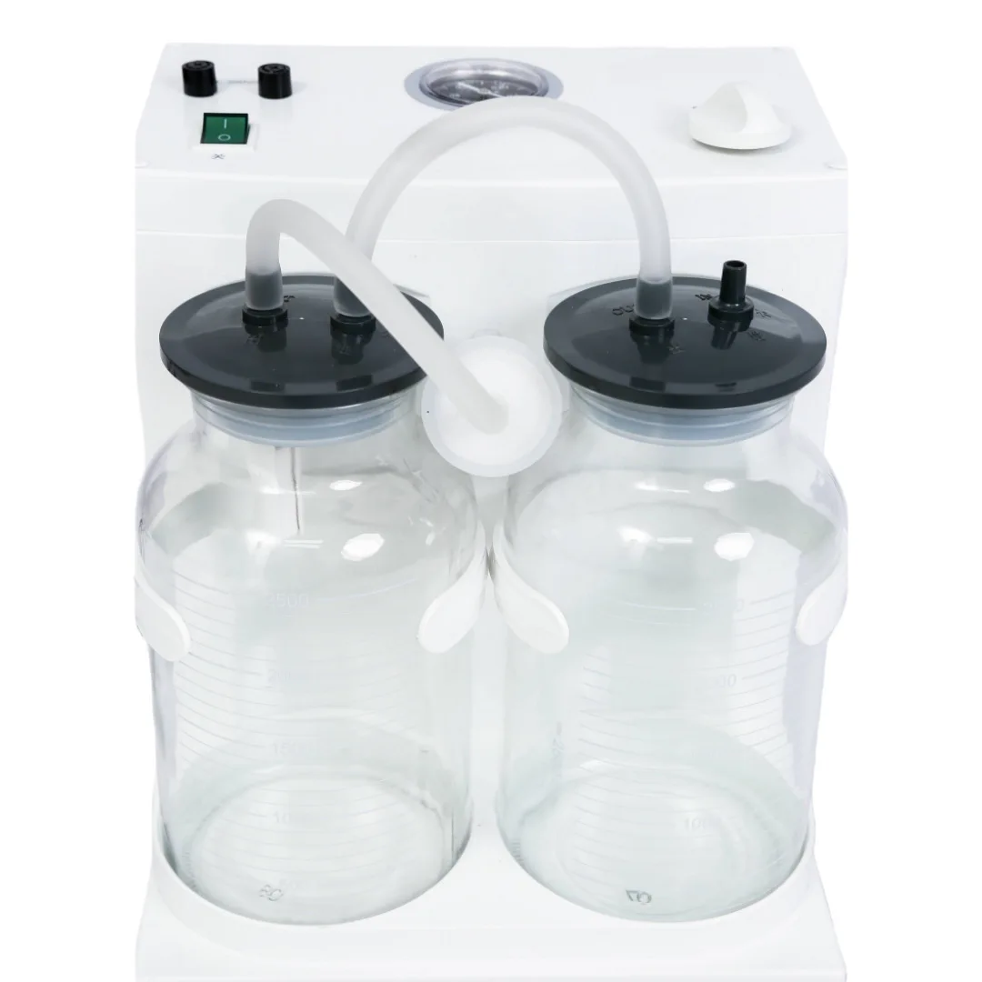 Hospital Grade HP-3602 2 Bottle Portable Electric Suction Pump 30L/min Surgical Mucus Aspirator