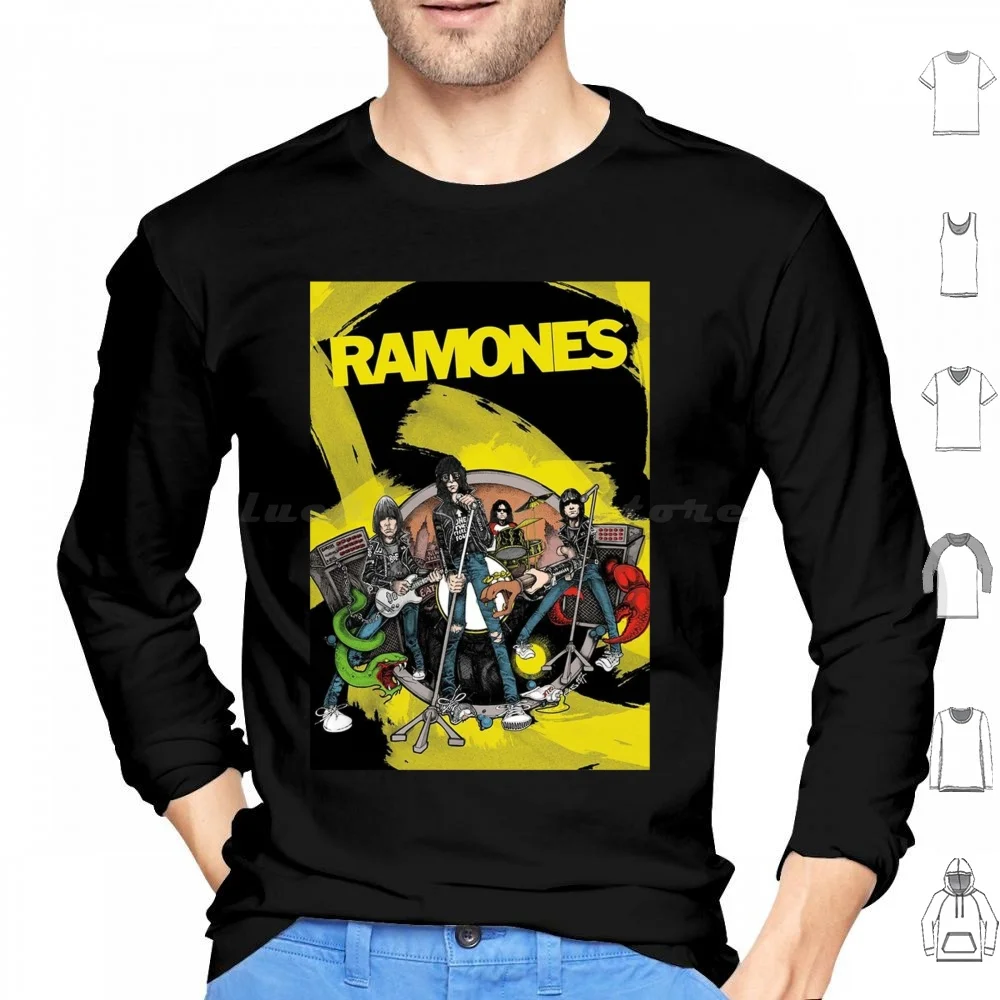 Raamones-Road To Ruin Album Hoodie cotton Long Sleeve Punk Heavy Band Retro Amri Band Logo Band Skull Logo