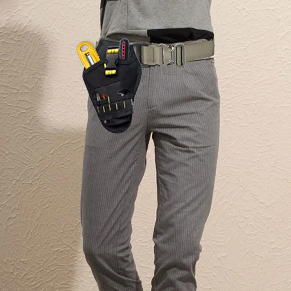 Electric Drill Tool Storage Bag Electrician Repair Waist Tool Belt With Multi Pocket Oxford Cloth Waist Bag For Tool Organizer