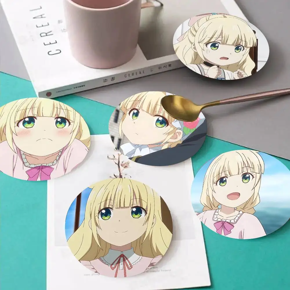 1pc Blanche De Medicis Wooden Coaster Colour Printing Cup Mat Home Desk Decoration Gifts