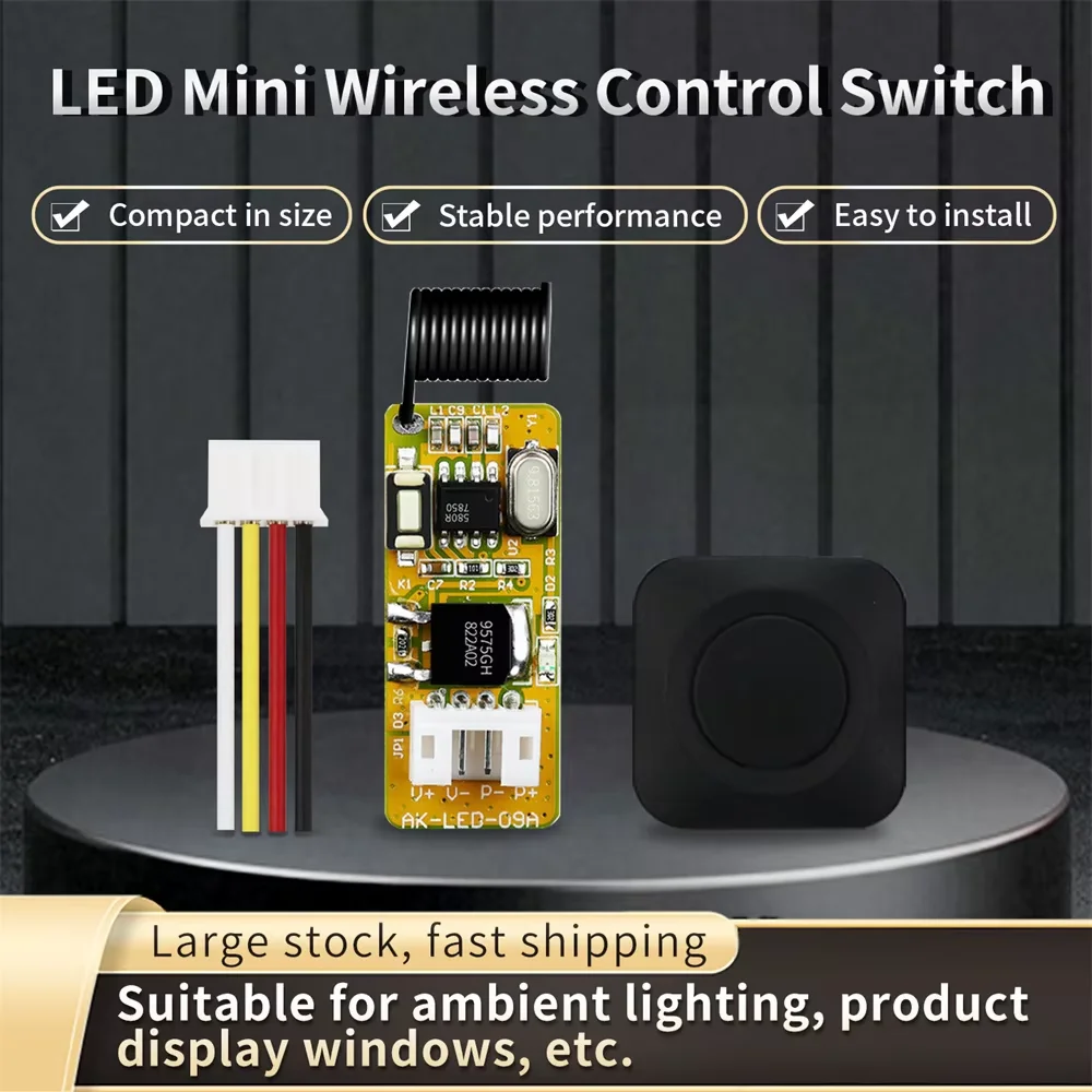 KEBIDUMEI DC3.6-12V Relay Remote Control Switch Small Contact NO COM NC Learning Button Wireless Receiver Transmitter ASK 433MHz