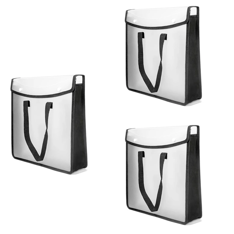 Organizador de almacenamiento de papel expandible para álbum de recortes, Folio de papel negro para 12X12 hojas, con mango portátil, duradero y fácil de usar