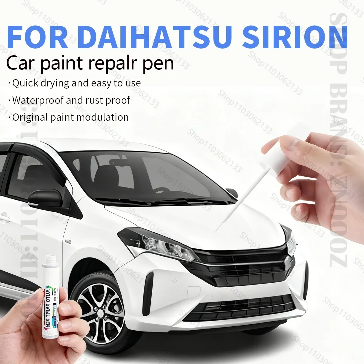 

Ручка для ремонта автомобильной краски для Daihatsu Sirion Touch Up, средство для удаления царапин, сделай сам, автоаксессуары, черный, белый, синий, красный, серебристый, оранжевый, серый