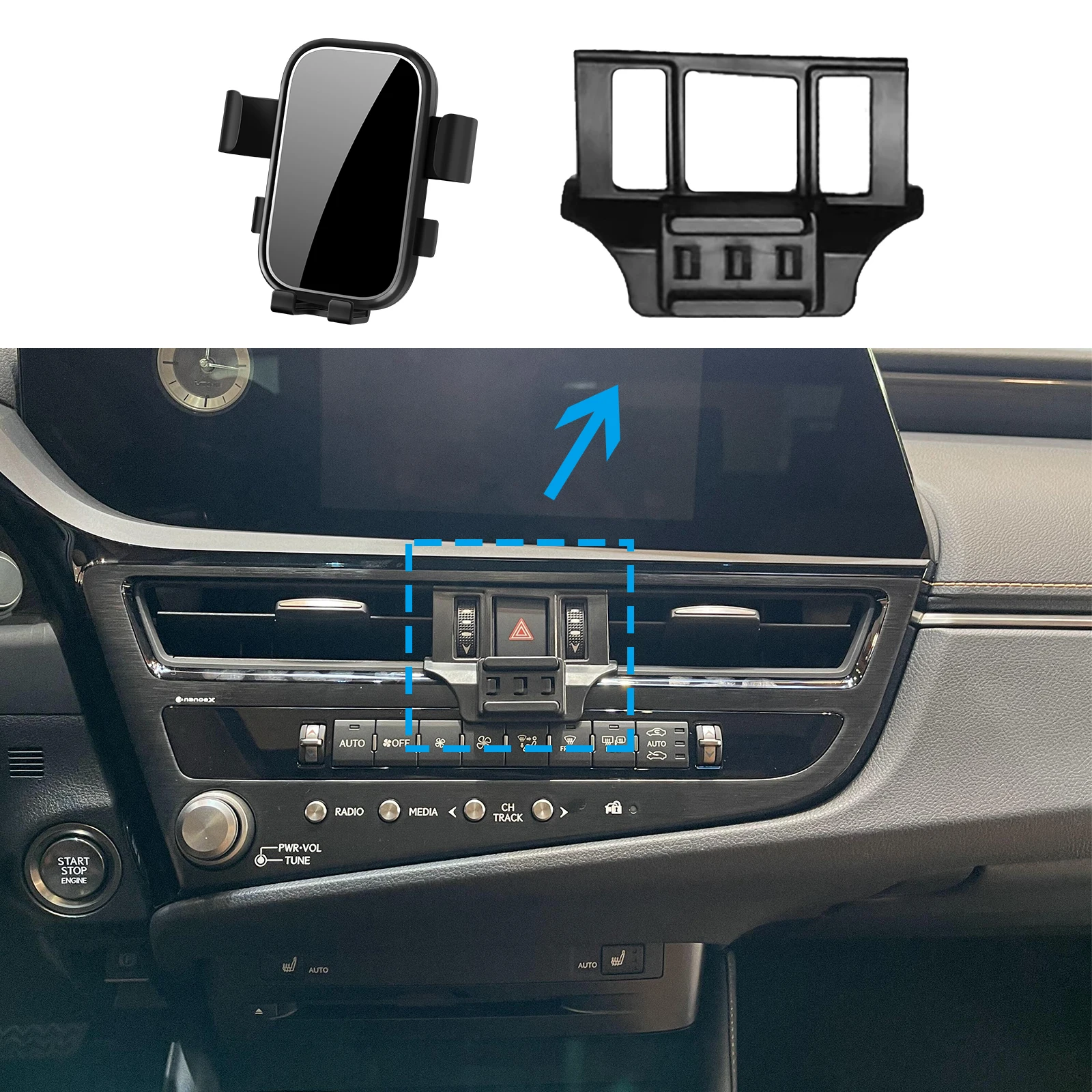 Car Mobile Phone Holder for Lexus ES 200 300H 250 350 2021 2022 2023 2024 GPS Bracket Navigation Stand Auto Accessories