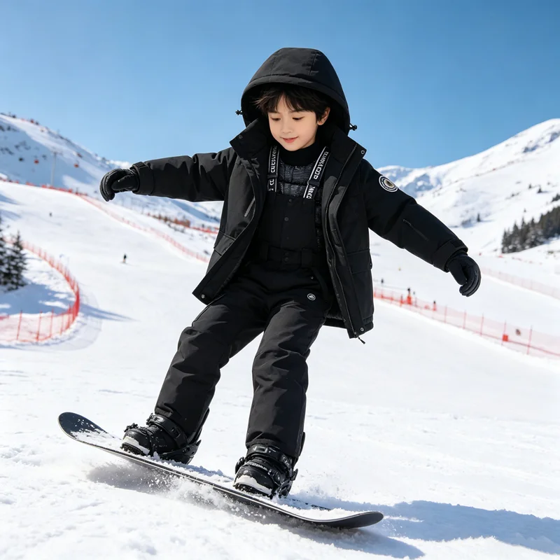 

Детские лыжные костюмы с капюшоном, зимние, из 2-х частей, для девочек и мальчиков, водонепроницаемые, ветрозащитные, спортивные, для сноуборда, теплые куртки и брюки в комплекте