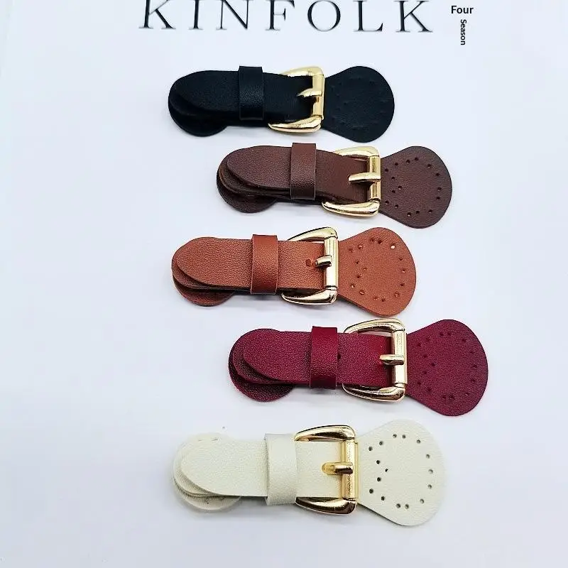 1Pcs Bag Buckle Lock Cowhide Sew On Snap Closure With Iron Alloy Button For Handbag Shoulder Bag Purse DIY Making