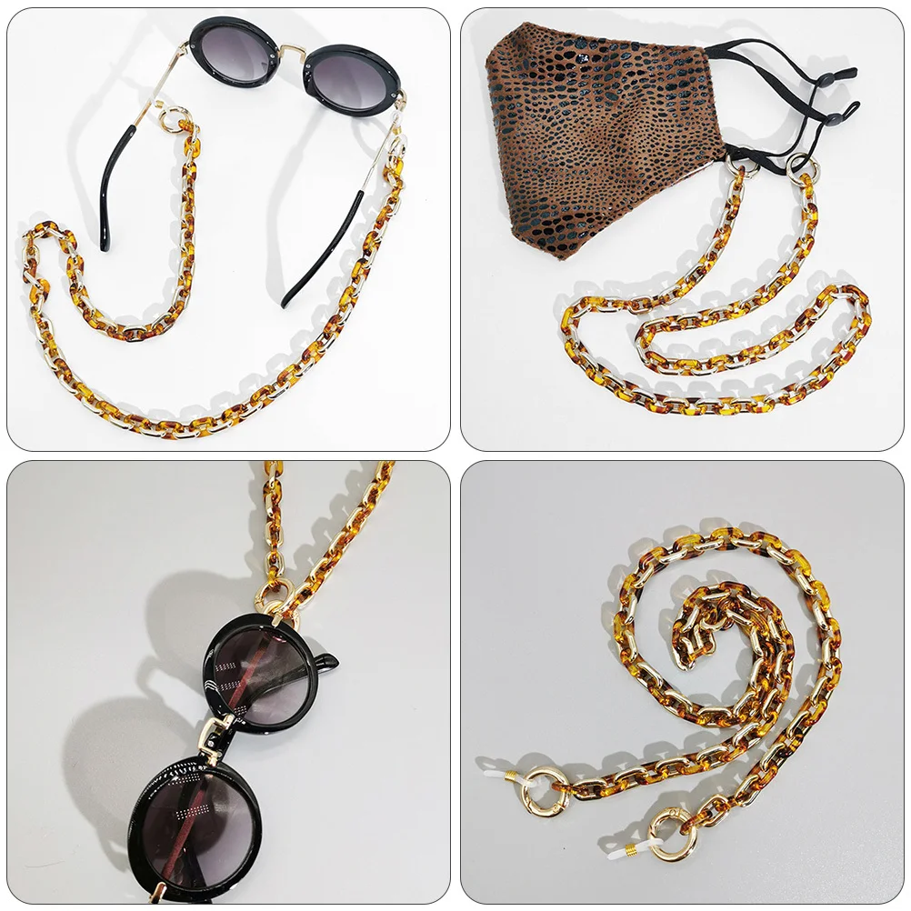 1 قطعة ليوبارد طباعة سلسلة النظارة حقيبة يد سلسلة ملحق حقيبة كروسبودي استبدال حزام الاكريليك حقيبة الملحقات