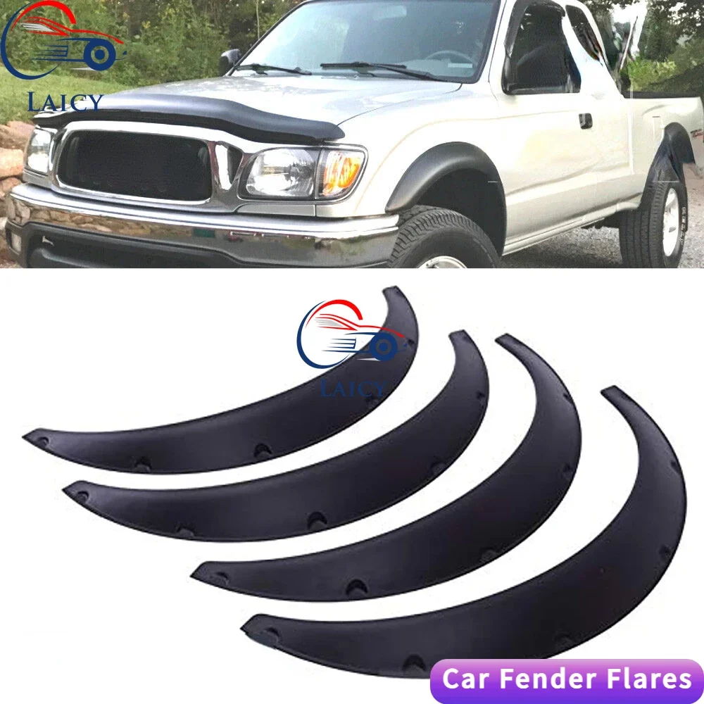 

LAICY For T0yota Tacoma 1995-2004 Car Wheel Arch Fender Flares Mudguard Mud Splash Guard Extra Wide Wheel Kit Auto Parts Black