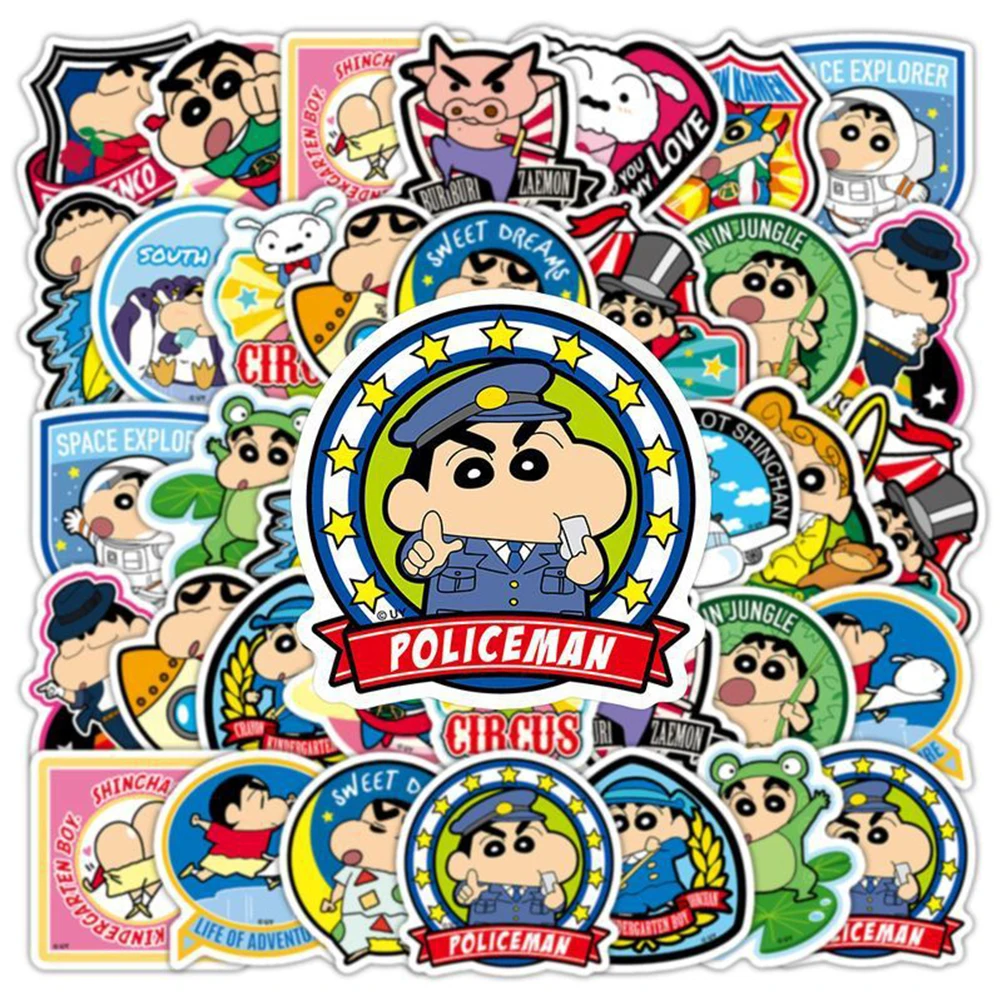 10/30/50pcs Cartoon Crayon Shin-chan Stickers Funny Classic Anime Decals Stationery Phone Suitcase Cute Graffiti Sticker for Kid