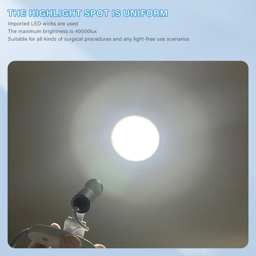 5W wireless ultralight Dental lens Headlight 40000lux High brightness medical headlight for surgical laboratory dentistry