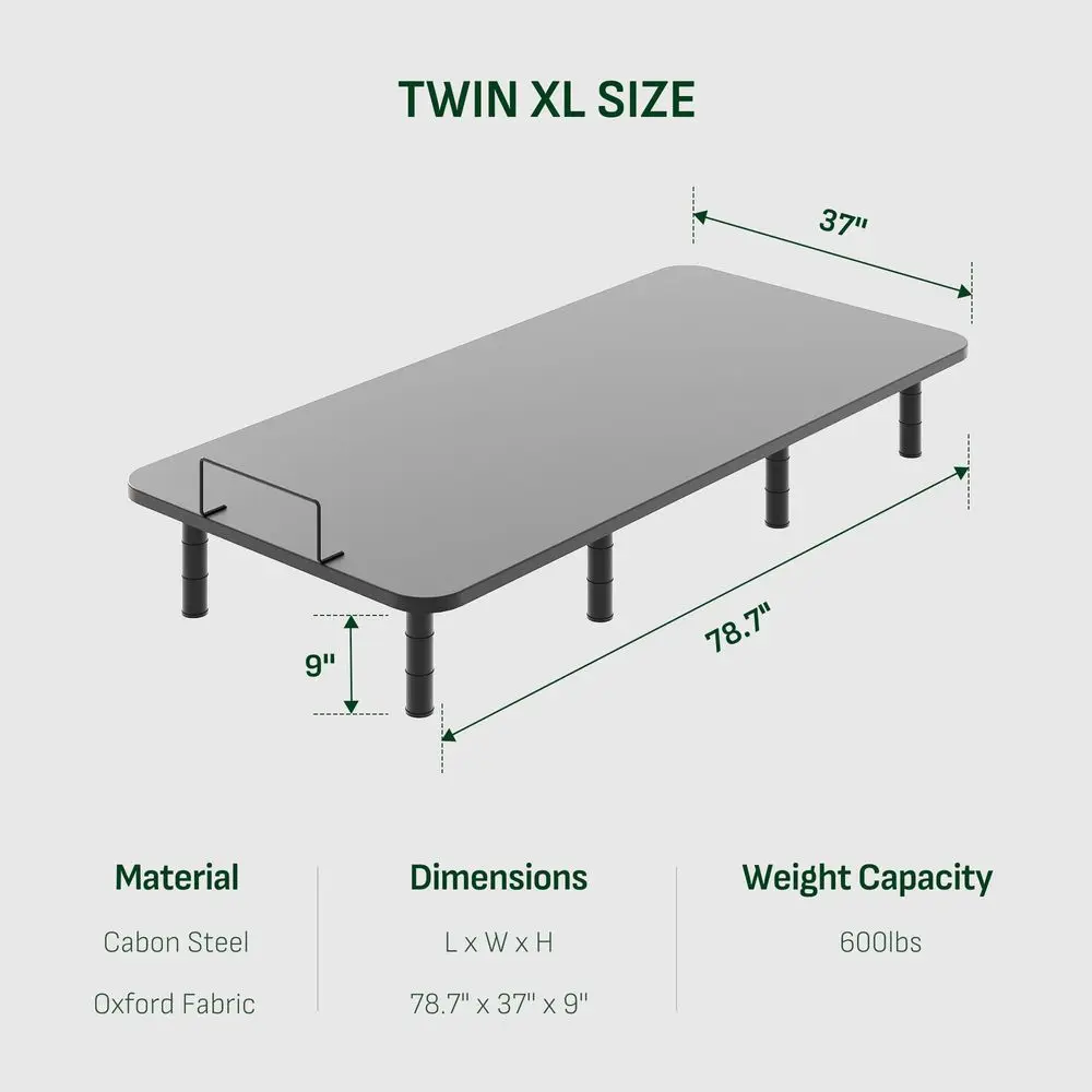 

Adjustable Bed Frame Twin XL, Head amp Foot Incline, Electric Bed Base w Oxford Fabric Bedspread, Remote Control and Whisper Qu