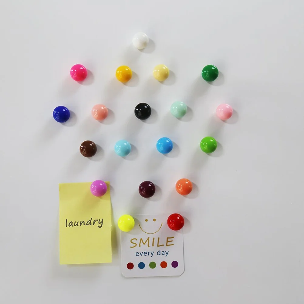 

10Pcs Multicolor Fridge Magnets Spherical Strong Resin for Office Home Calendars Whiteboards Maps Decorative Candy Color
