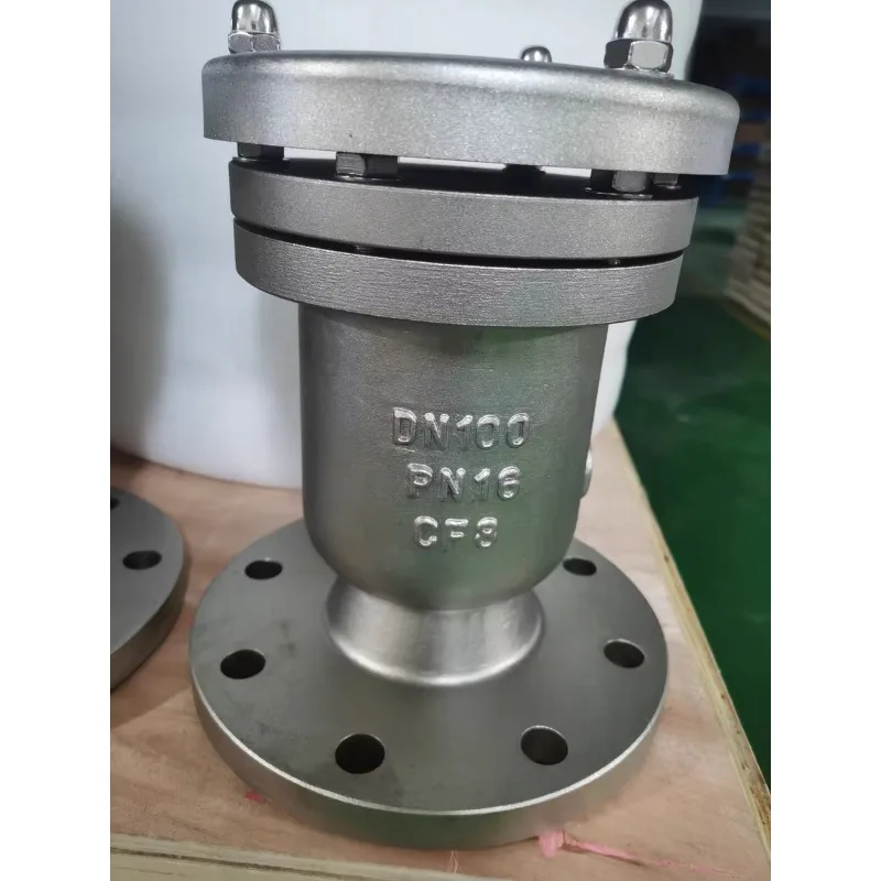 الفولاذ المقاوم للصدأ 304 P41X DN100 4 بوصة PN16 شفة الهواء الإصدار تنفيس التلقائي صمام العادم بسرعة