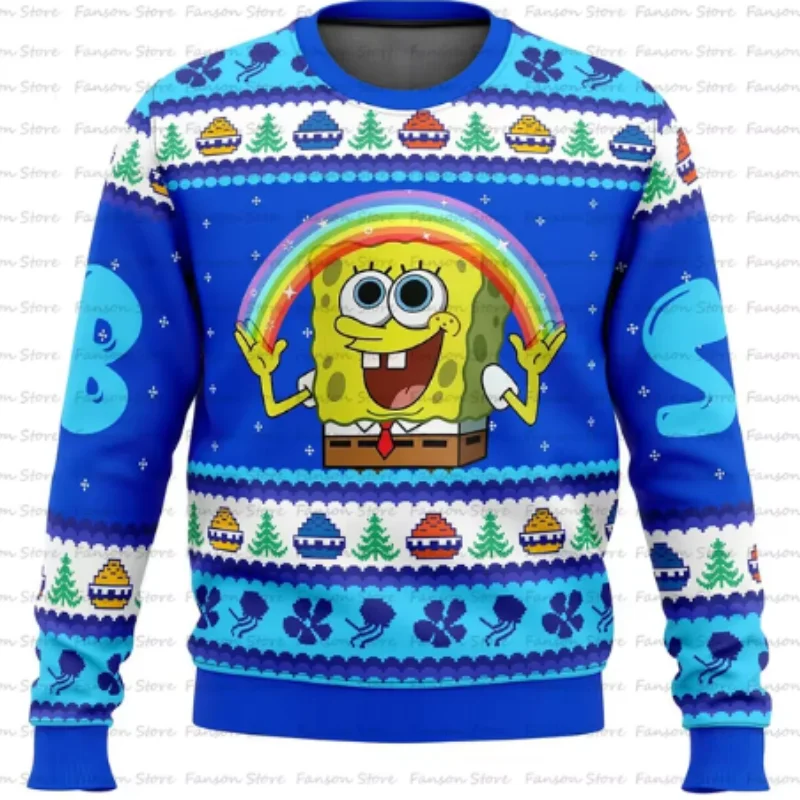 Spongebob Nickelodeon Ugly Christmas Sweater 2025 New Fashion Women Men Pullover Tops Cartoon Anime Couple Hoodie Sweatshirt