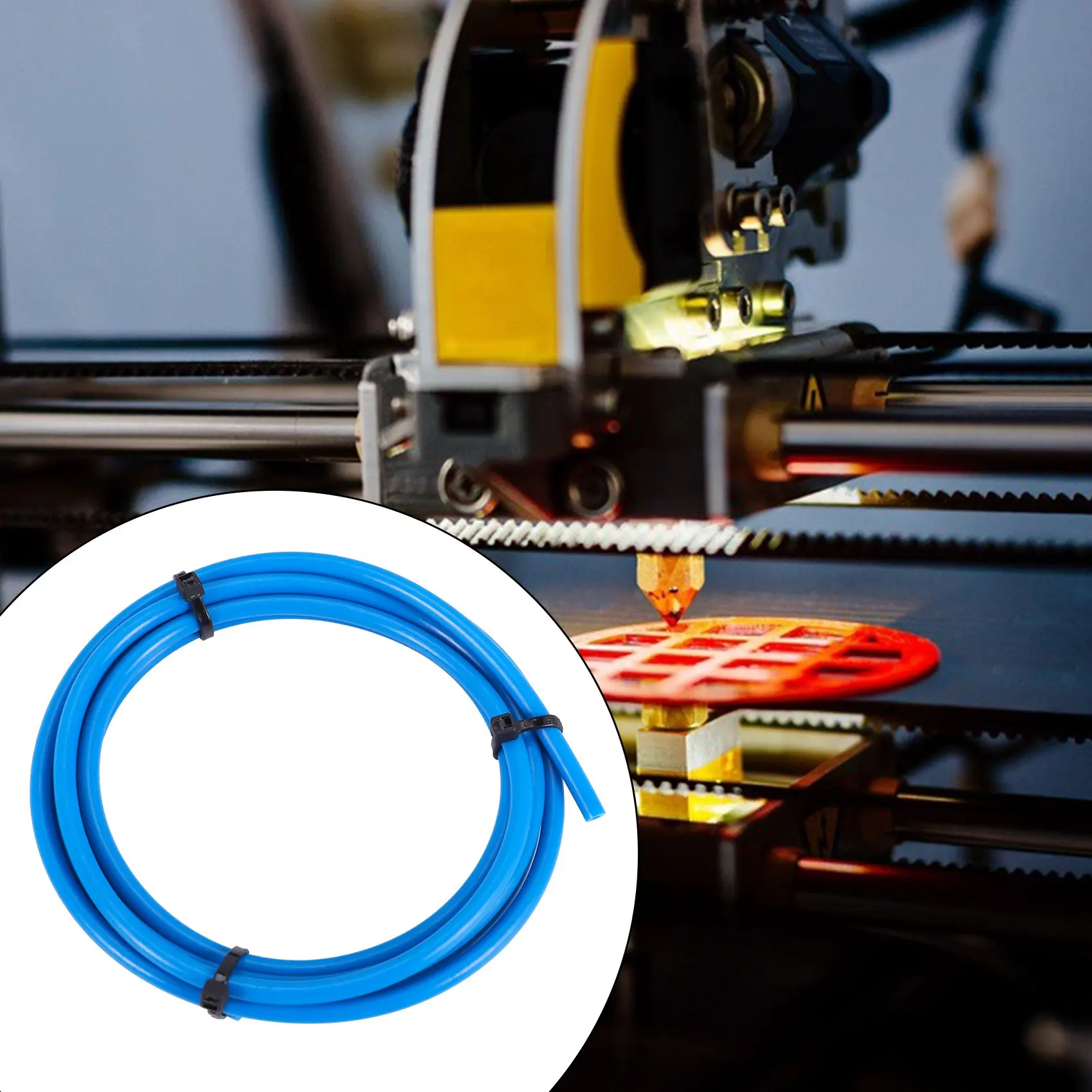 ABGN PTFE tube Ptfe Blue Tubing(1.5 Meters) With 3 Pieces Pc4-M6 Fittings And 3 Pieces Pc4-M10 Male Straight Pneumatic Pefe Tube