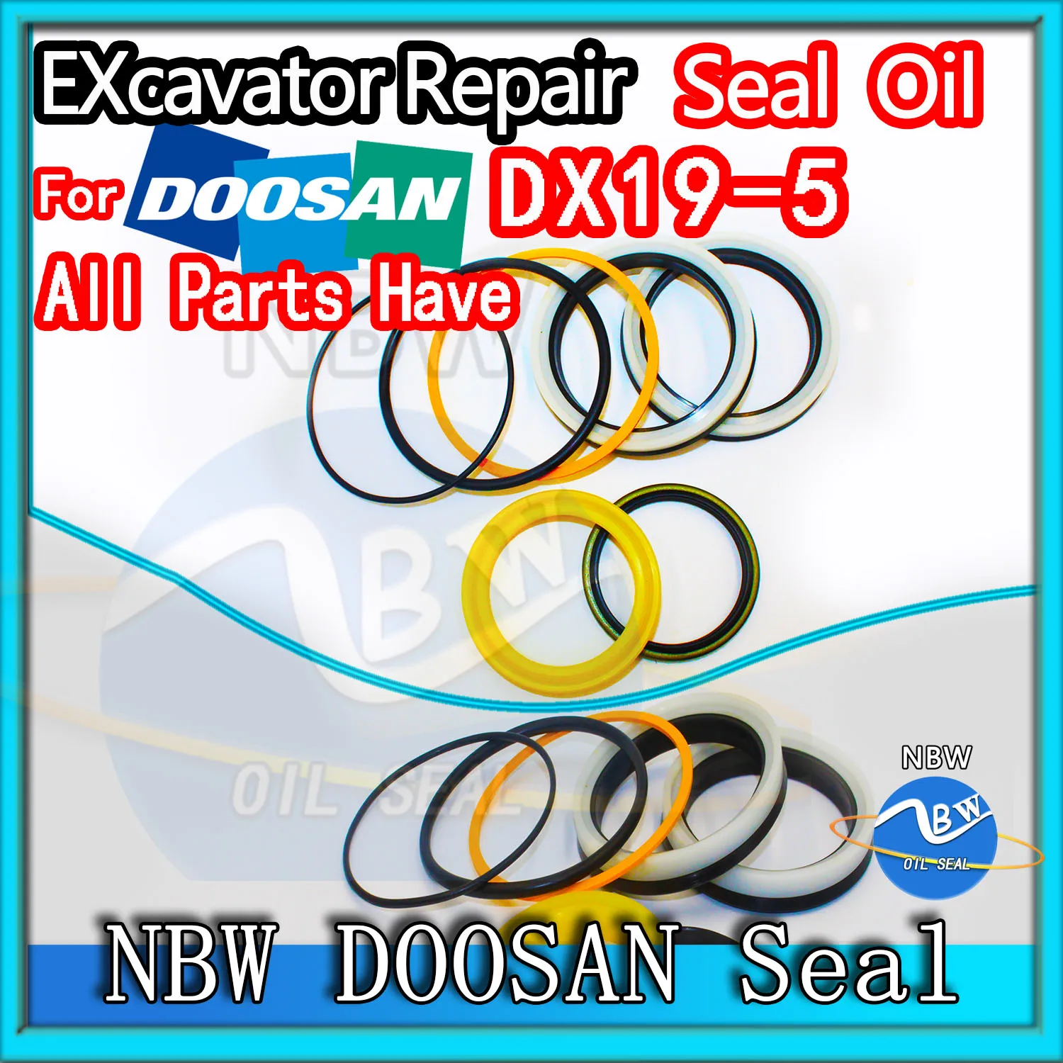 

For Doosan DX19-5 Excavator Oil Seal Kit High Quality Repair DX19 5 Cylinder BOOM ARM Bucket Hydraulic Pump Digger Adjust Swing