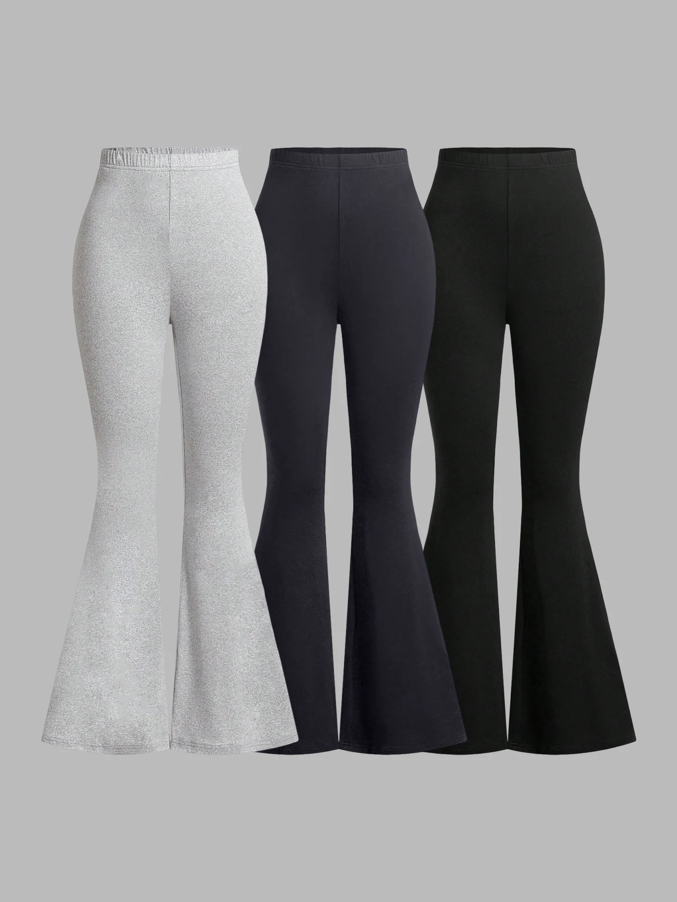 3-piece women's fashionable casual wide-leg slim-fit pants, suitable for summer