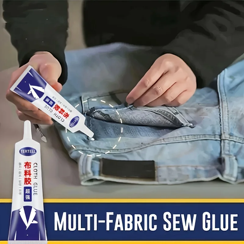 50ml Fast Drying Fabric Glue Waterproof Strong Adhesive for Denim Synthetic Leather Sewing - High-Quality Material Suitable for