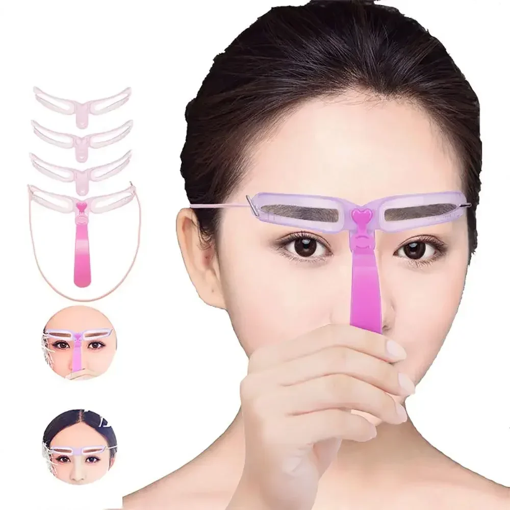 8-in-1 Reusable Eyebrow Stencil Eyebrow Shaper Brow Stamp Template Eyebrows Shape Set Eye Brow Stencils Makeup Tools Accessories