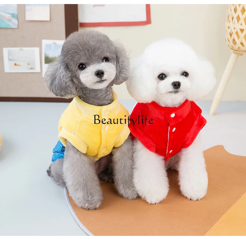 Pet Annual Clothing Puppy Dog Cotton-Padded Coat Cat Winter Coat