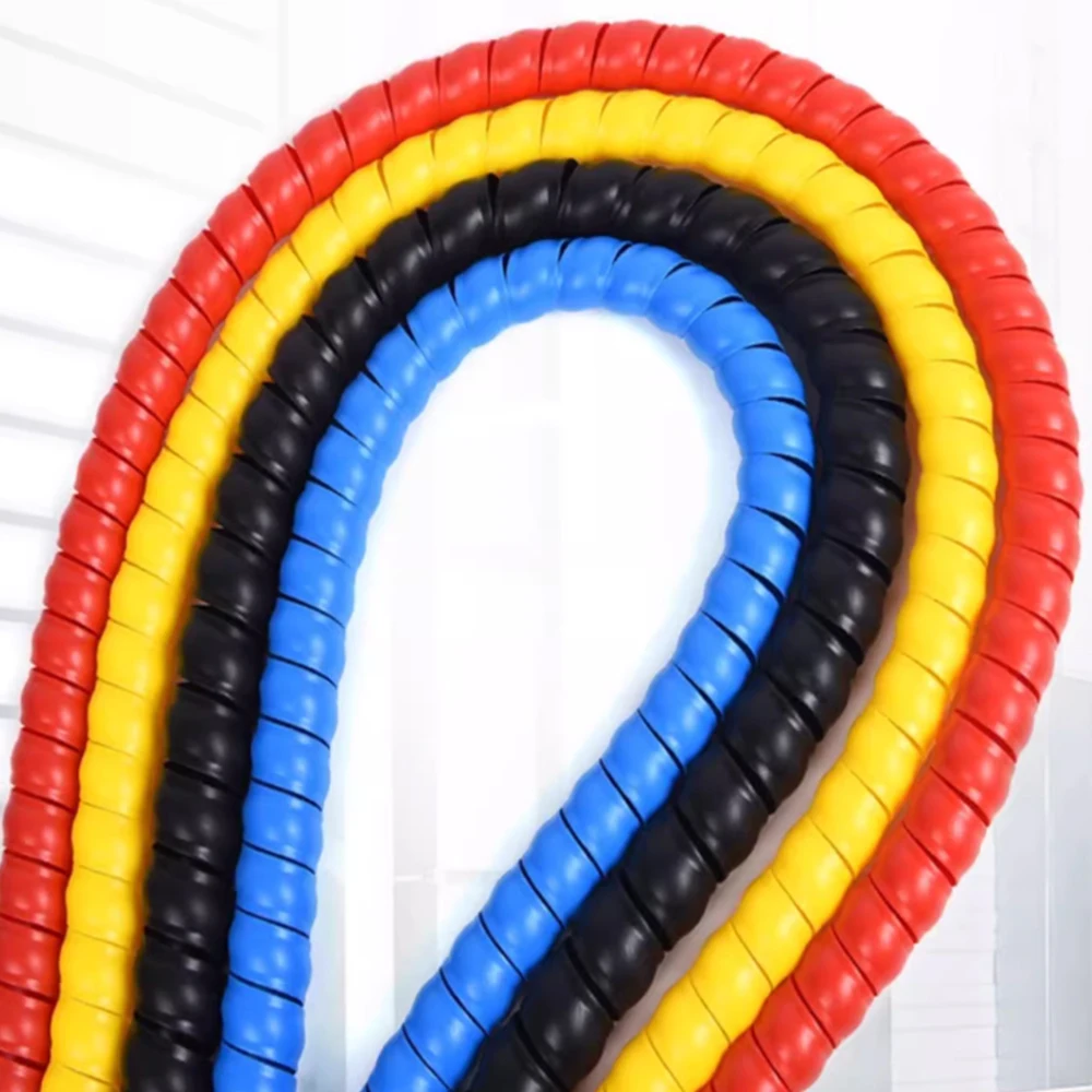 1/2 Meter Cable Wire Protector Cable Organizer Management Pipe Flexible Wire Wrap Line Coiled Tube Office Cord Sleeve Cover