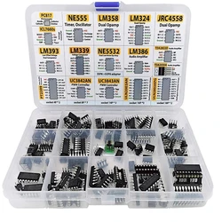 Xl ic chip sortiment 150 box op amp oszillator pc817 ne555 lm358 324