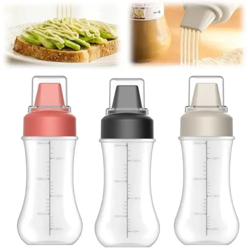 

350ml Porous Squeeze Sauce Bottle Ketchup Bottle Squeeze Condiment Bottle Portable with Lid Kitchen Condiment Dispenser