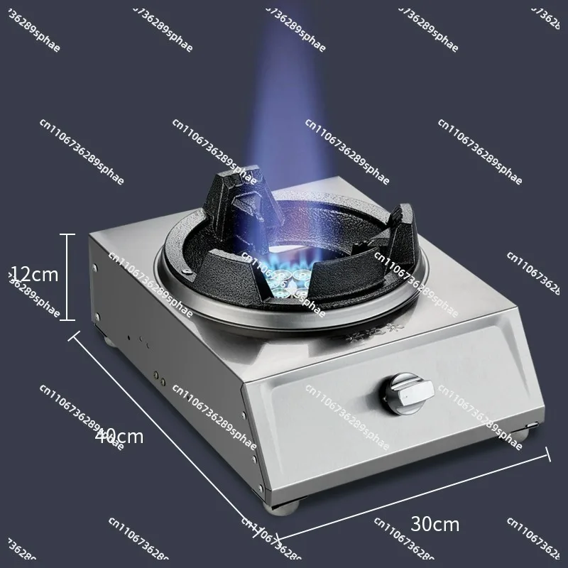 Shaped Single Stove Household Liquefied  Gas Pulse Electronic Ignition  Thickened Stainless Steel Gas Stove