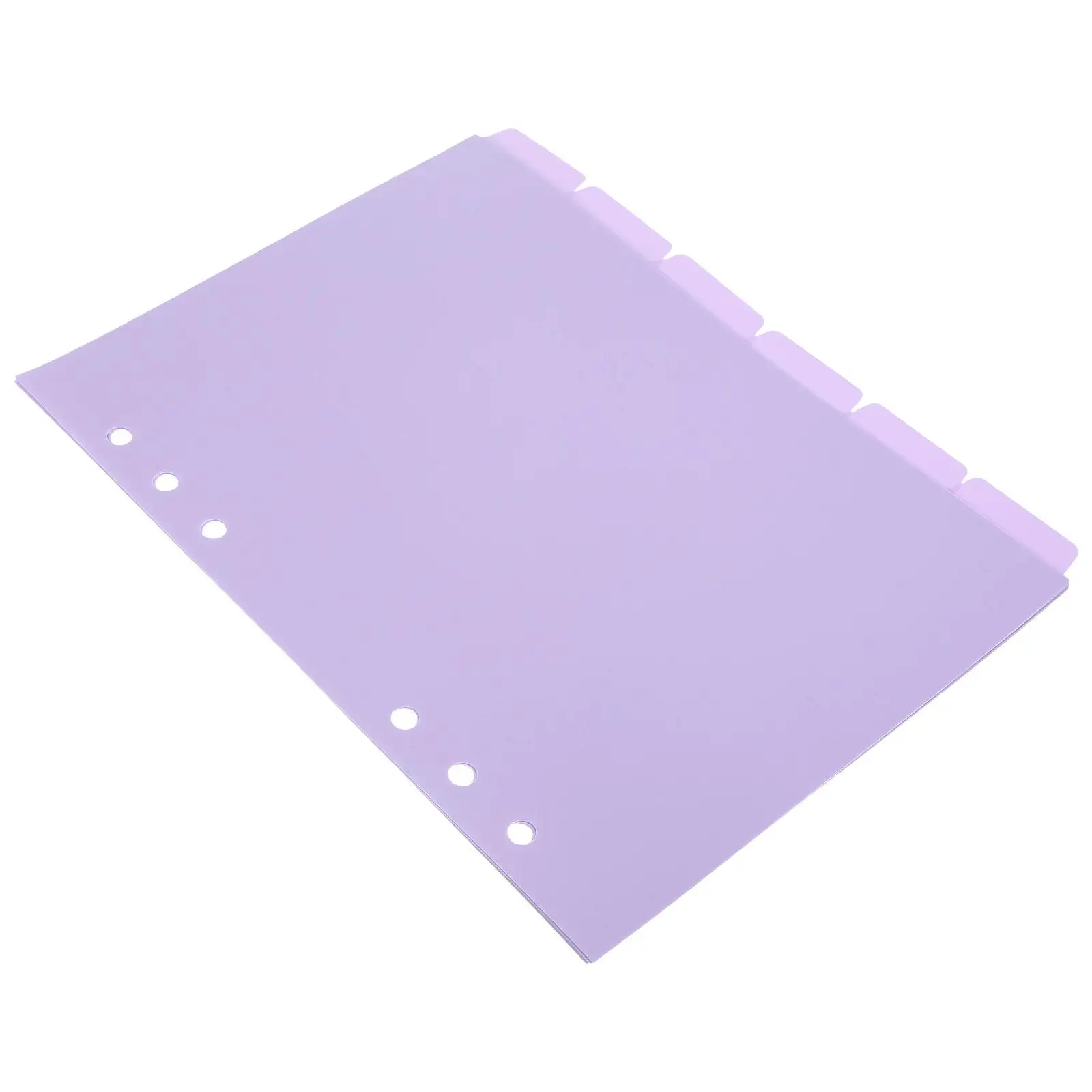 

6 Pcs A5 Colorful Partition Index Dividers PP Material Notebook Page Separators Binder Tabs School Office Supplies