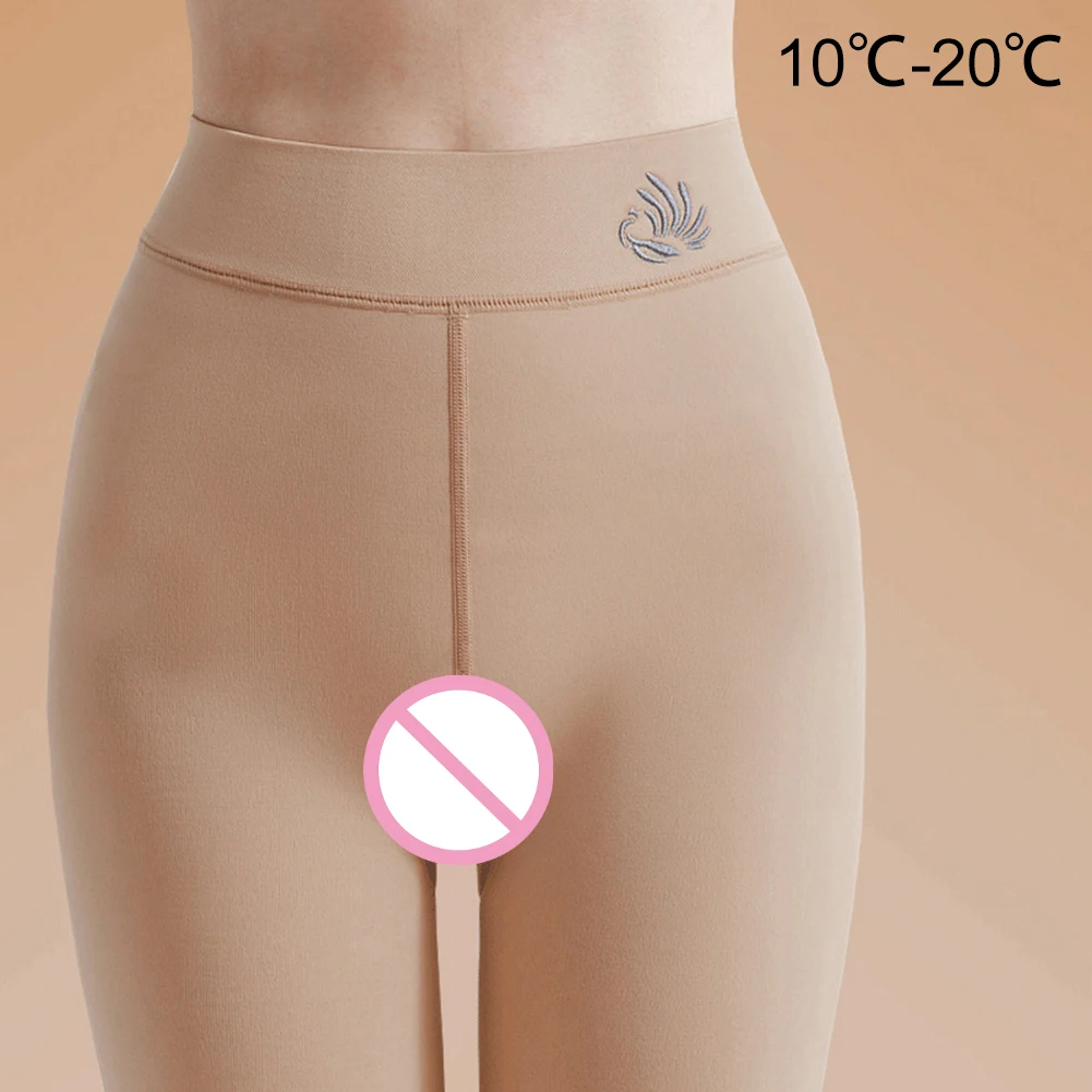 أزياء الخريف والشتاء بالإضافة إلى طماق المخملية Crotchless للنساء تنطبق الجنس الإناث مرونة عالية طول منتظم #3