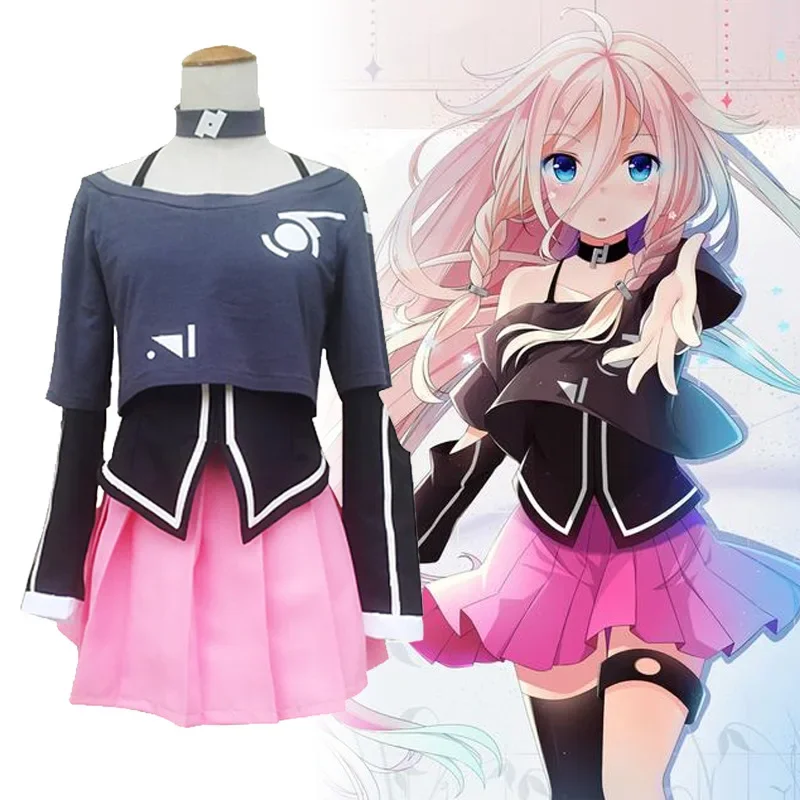 VOCALOID3 Library IA Cosplay Costume para Meninas, Custom Made Outfits, Ternos Halloween Carnaval