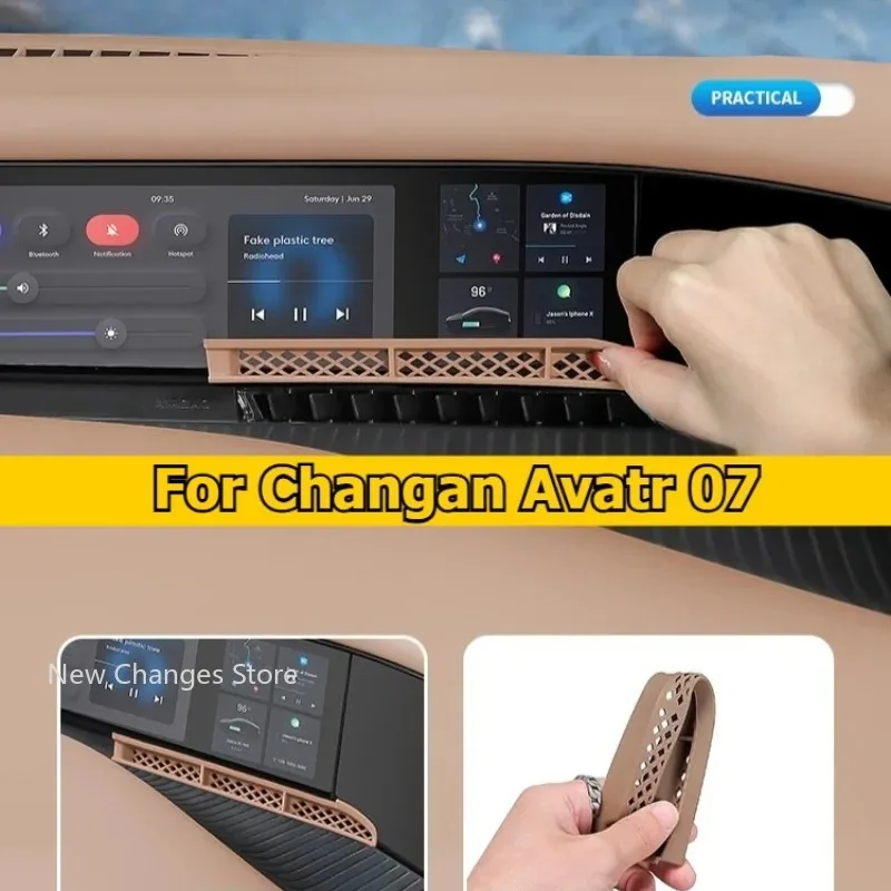 For Avatr 07 2024-2026 Dashboard Air Outlet Silicone Protective Cover for Below The Instrument Panel Interior Accessories
