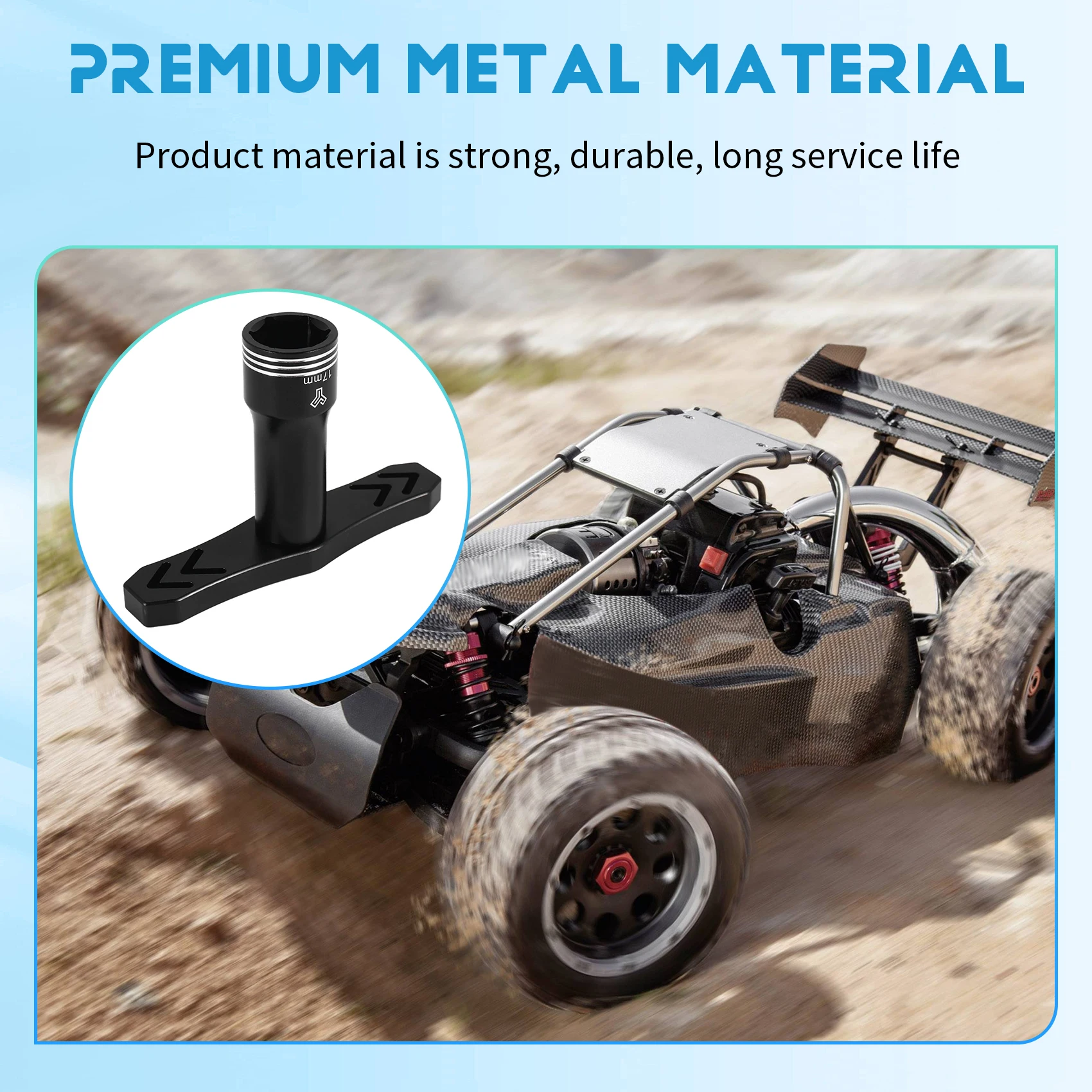 B78B-17Mm Wheel Hex Wrench Tool Hex Nuts Sleeve Rc Car For 1/8 1/10 Off-Road Rc Car Crawler Tires