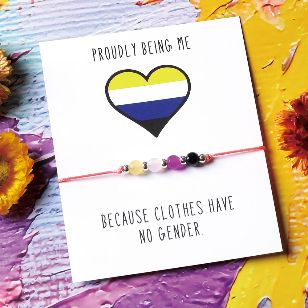 فخر الرغبات سوار أصفر أبيض أرجواني أسود 4 ألوان غير ثنائي سوار غير ثنائي مجوهرات النساء الرجال الحب هو الحب سوار #5