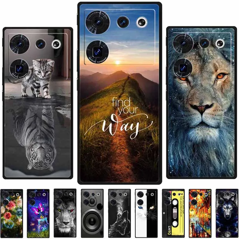 Soft Lovely Cases for ZTE Nubia Z50 Ultra Case Silicone Lion Wolf Back Covers for Nubia Z 50 Ultra NX712J Cover Z50Ultra Bags