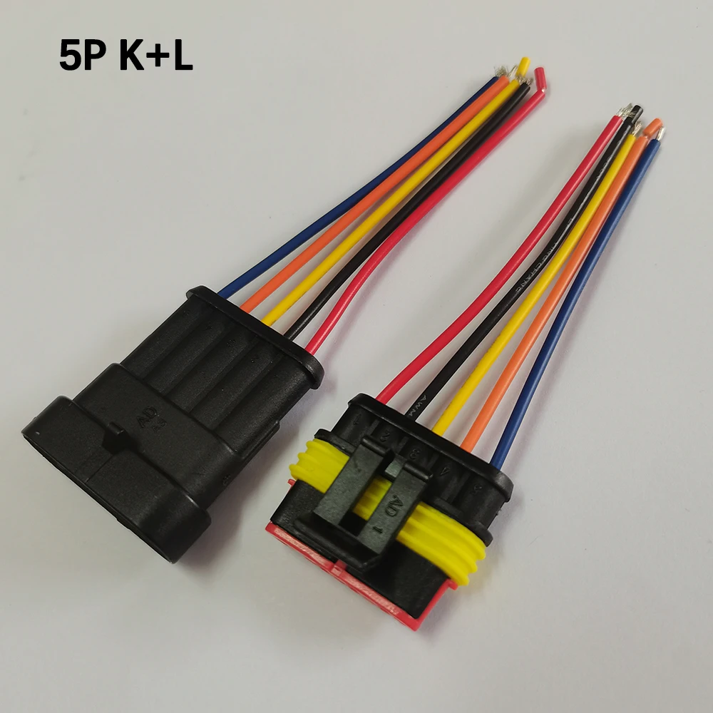1 Set Wasserdichter Elektrischer Auto-Steckverbinder 1P 2P 3P 4P 5P Stecker und Buchse mit Kabel für Auto, Schiff, E-Bike, Motorrad-Steckdose – Detail 7