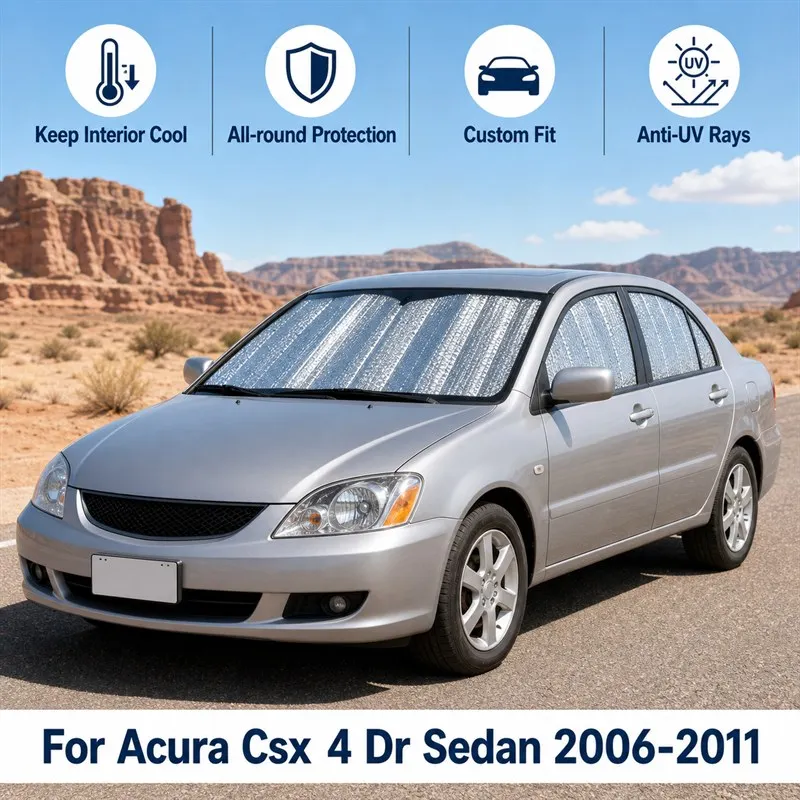 For Acura Csx 4 Dr Sedan 2006-2011 Full Set Car Window Sunshades UV Block Privacy Heat Insulated Foldable Car Curtain