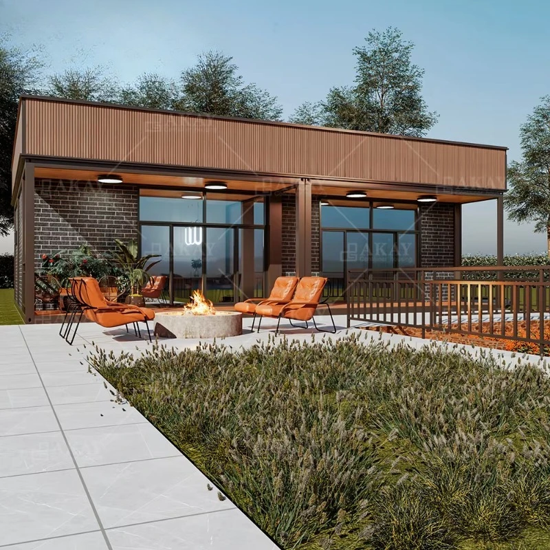 Casa móvel sobre rodas Casa pré-fabricada moderna de 3 quartos Villa contêiner ao ar livre de 20 pés Casa pequena