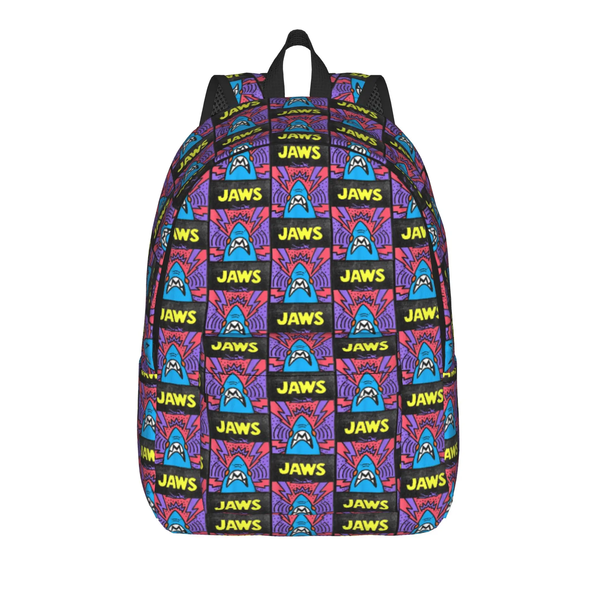 Jaws 50th Anniversary Poster Pop Art Style Backpack  Travel Backpacks Teen Pretty School Bags High Quality Large Rucksack
